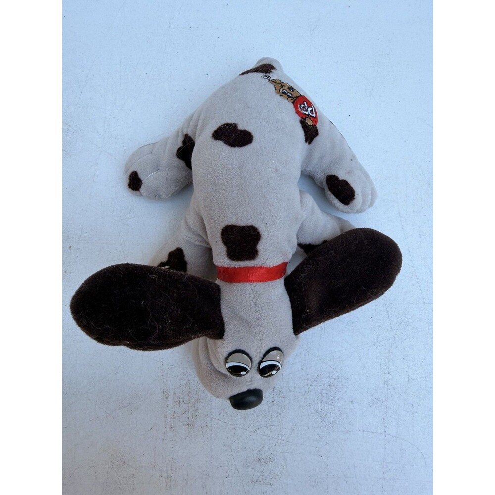Vintage 1985 Tonka Pound Puppy Gray Black Spots 7" P16